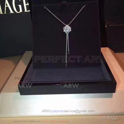 Perfect Fake 925 Silver Piaget Rose Diamond Pendant